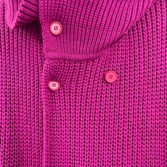 Vintage Together! Chunky Long Knit Sweater Cowl Neck Button Women 40 Medium - Picture 13 of 15